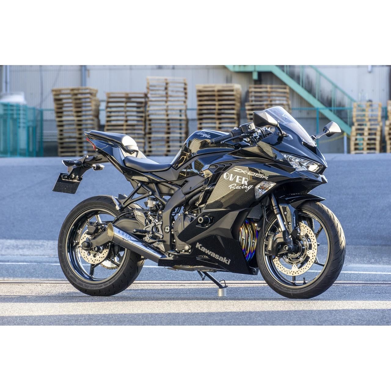 OVER RACING フルチタンメガホン4-2-1 エンド焼き有り OVER RACING（オーバーレーシング） OVER オーヴァー フルチタン